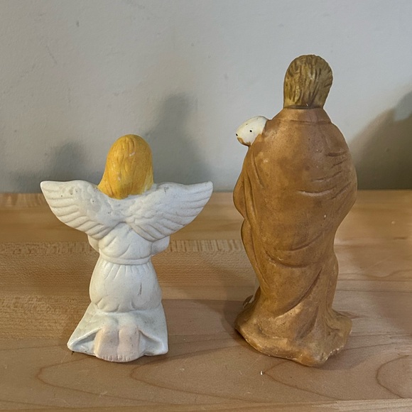 Porcelain 11-piece Nativity Set Figurines Mary Joseph Baby Jesus Wise Men Angel - Picture 10 of 10